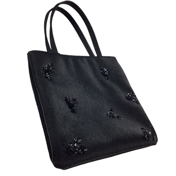 Party Purse Clutch Black Silver Evening Wedding Prom Handbag - Picture 2 of 5